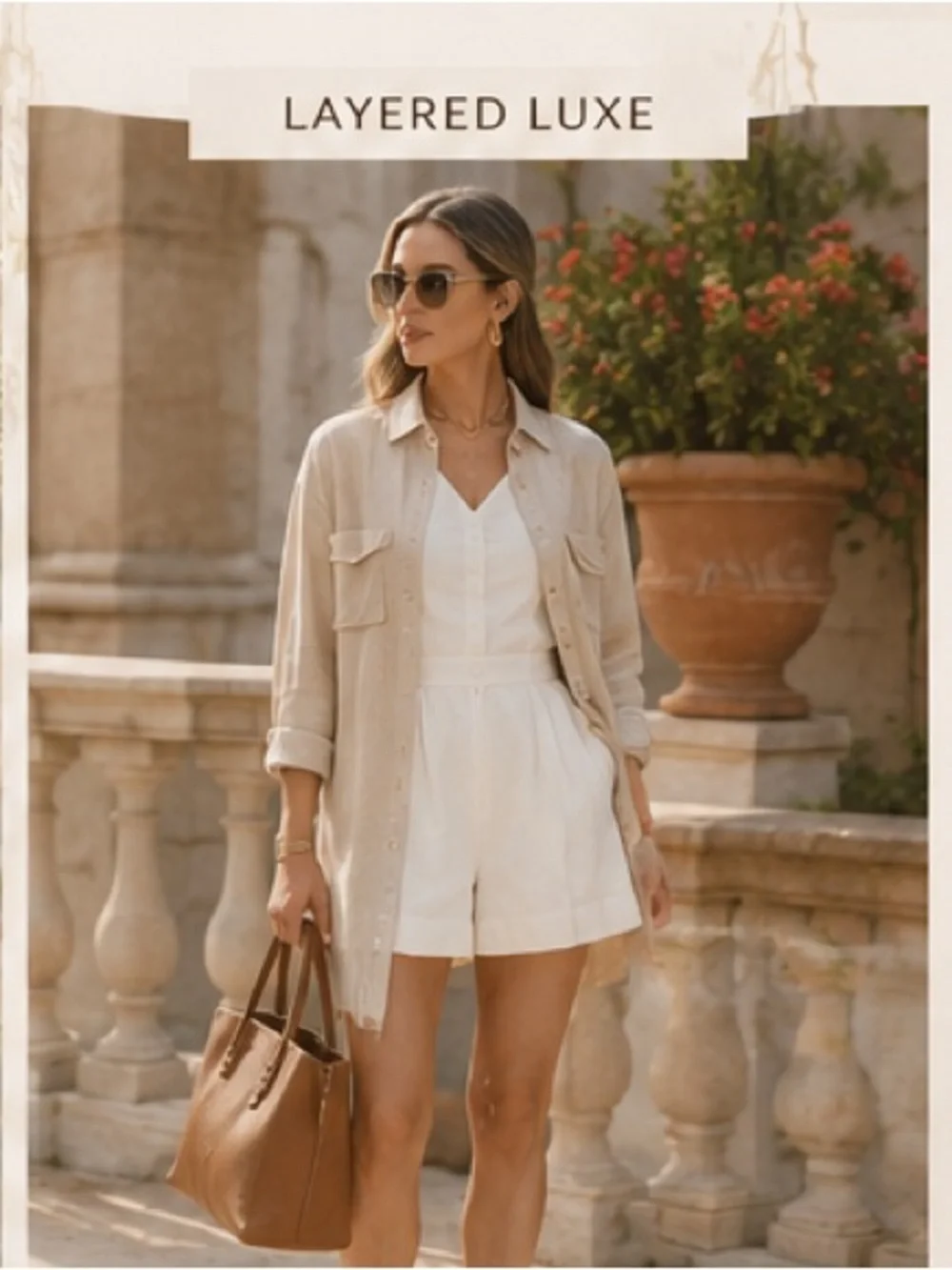 SOLD✨ Rich Girl Summer Romper | House of Harlow 1960 Cream Halter • Euro Resort - Picture 6 of 6